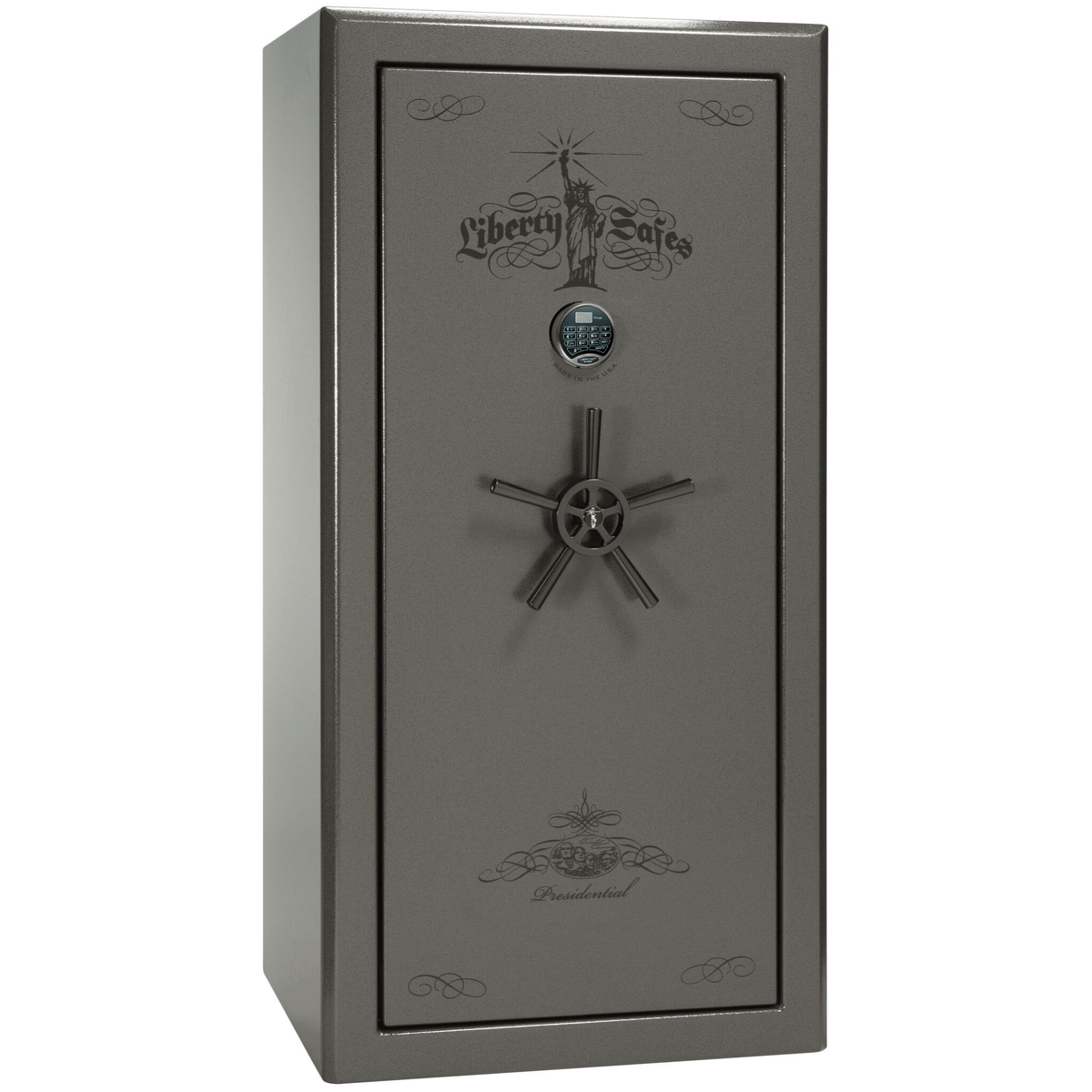 Presidential Series | Level 8 Security | 2.5 Hours Fire Protection | 25 | Dimensions: 60.5&quot;(H) x 30.25&quot;(W) x 24.75&quot;(D*)  | Gray Marble | Electronic Lock