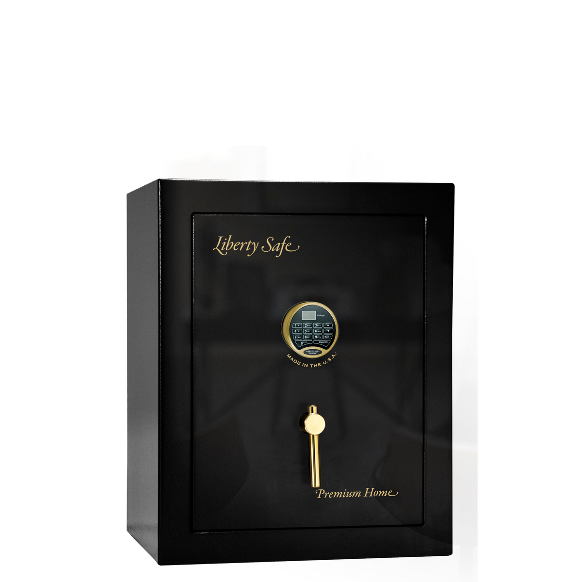 Premium Home Series | Level 7 Security | 2 Hour Fire Protection | 08 | Dimensions: 29.75&quot;(H) x 24.5&quot;(W) x 19&quot;(D) | Black Gloss Brass - Closed Door